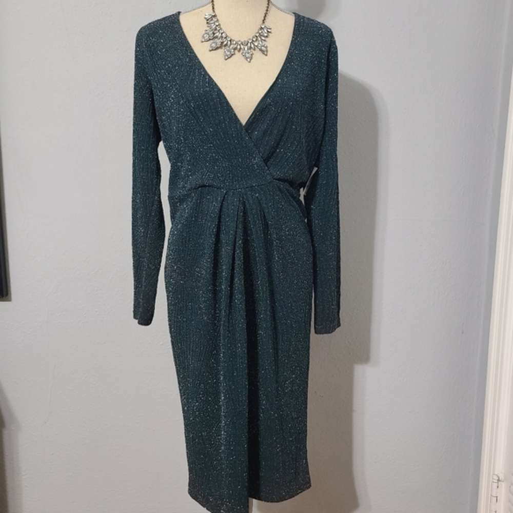 NWT Dark Green Sparkly Evening Dress XL